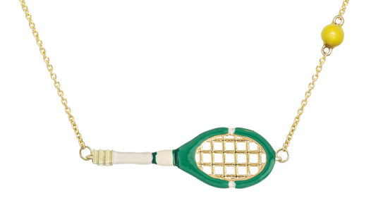 TENNIS PELOTA VERDE PISTACCHIO COLLANA
