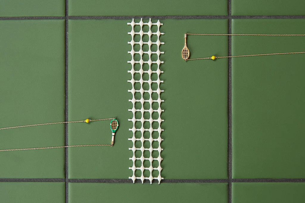 TENNIS PELOTA VERDE PISTACCHIO COLLANA